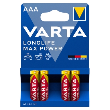 PILE VARTA ALKALINE LR03 X4 MAX POWER