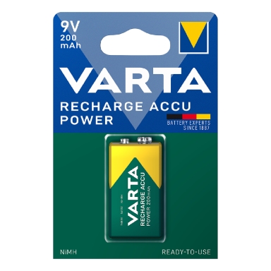 PILE VARTA NIMH 9V 200MAH X1 RECHARGEABLE HR9V/B1 56722