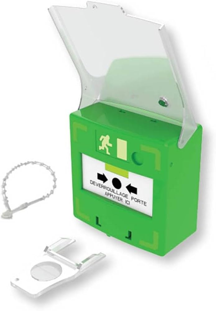 DECLENCHEUR MANUEL VERT TRIPLECONTACTS + CAPOT RCP300G