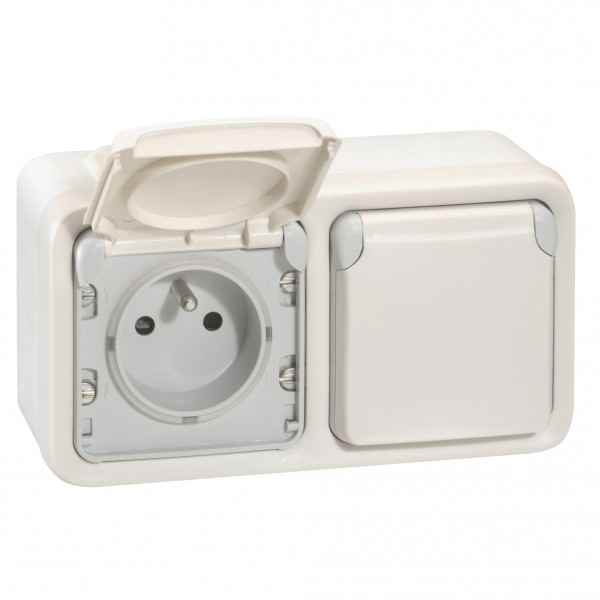 PLEXO BOITIER 2P H/V BLANC
