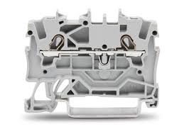 BORNE SUR RAIL 0,5/16MM GRIS - TOUS TYPES CONDUCTEURS