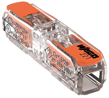 BORNE DE CONNEXION INLINE 0.2-4MM2 TRANSPARENTE A LEVIER