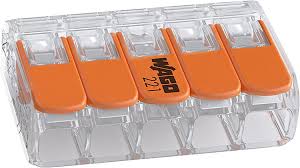 BORNE DE CONNEXION 5X0,5-6MM2 TRANSPARENTE A LEVIER