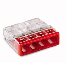 BORNE TRANSP 4C 0,5/2,5MM2 POUR CABLE RIGIDE